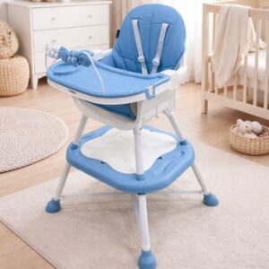 Silla de Comer para Bebé Multifuncional con Bandeja y Mesa de Juego