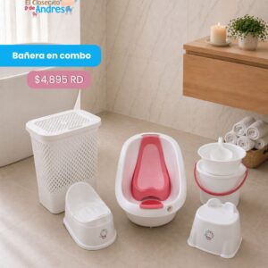 Combo de Bañera para Bebé con Accesorios – Práctico y Completo